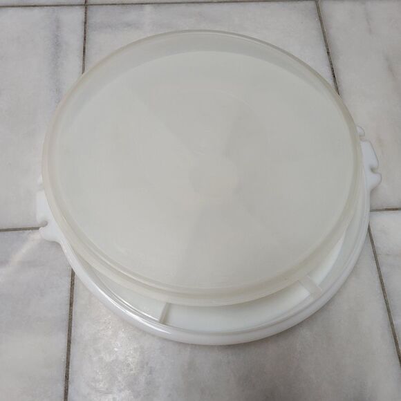 Vintage Tupperware Divided Party Susan Vegetable Serving Tray - Picture 1 of 14
